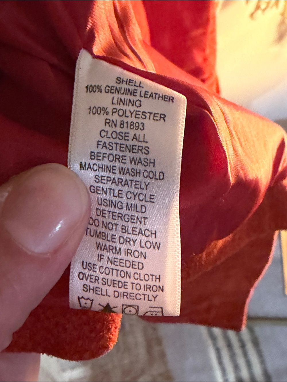 Kim Rogers Burnt Orange Leather Jacket - Picture 5 of 5